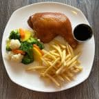 Best 瑞士雞腿配薯條（下午茶餐） SWISS CHICKEN LEG W/ FRIES in Alhambra, CA